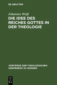 Die Idee des Reiches Gottes in der Theologie_cover