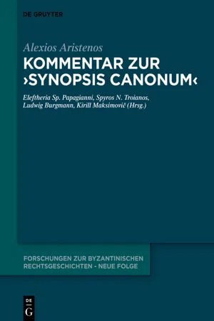 Kommentar zur "Synopsis canonum"