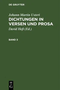 Johann Martin Usteri: Dichtungen in Versen und Prosa. Band 3_cover