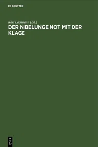 Der Nibelunge Not mit der Klage_cover