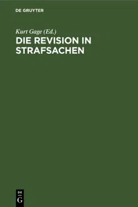 Die Revision in Strafsachen_cover