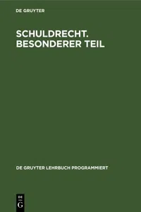 Schuldrecht. Besonderer Teil_cover