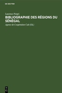 Bibliographie des Régions du Sénégal_cover