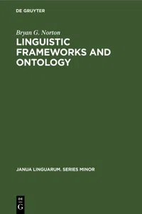 Linguistic Frameworks and Ontology_cover