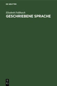 Geschriebene Sprache_cover