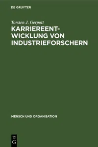 Karriereentwicklung von Industrieforschern_cover