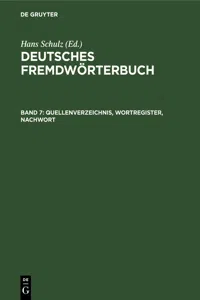 Quellenverzeichnis, Wortregister, Nachwort_cover