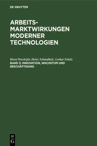 Innovation, Wachstum und Beschäftigung_cover