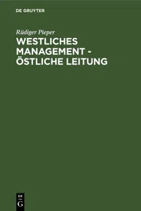 Westliches Management - östliche Leitung_cover