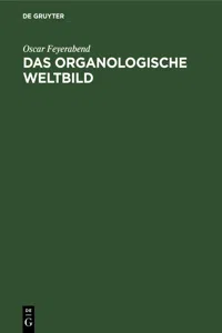 Das organologische Weltbild_cover