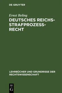 Deutsches Reichsstrafprozeßrecht_cover