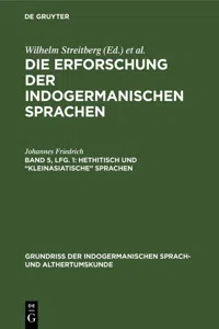 Hethitisch und "kleinasiatische" Sprachen_cover