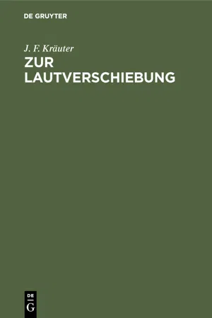 Zur Lautverschiebung