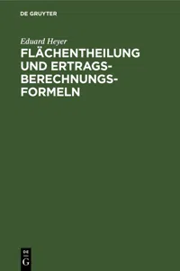 Flächentheilung und Ertragsberechnungs-Formeln_cover