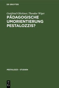 Pädagogische Umorientierung Pestalozzis?_cover