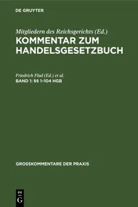 §§ 1–104 HGB_cover