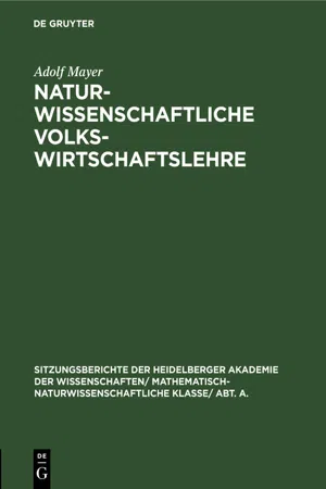 Naturwissenschaftliche Volkswirtschaftslehre