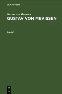 Gustav von Mevissen: Gustav von Mevissen. Band 1_cover