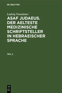 Ludwig Venetianer: Asaf Judaeus. Teil 2_cover