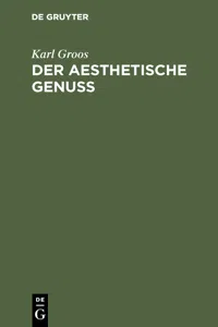 Der aesthetische Genuss_cover