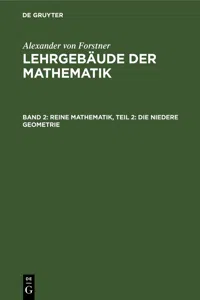 Reine Mathematik, Teil 2: Die niedere Geometrie_cover