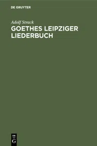 Goethes Leipziger Liederbuch_cover