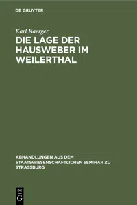 Die Lage der Hausweber im Weilerthal_cover