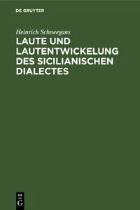 Laute und Lautentwickelung des sicilianischen Dialectes_cover