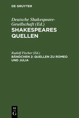 Quellen zu Romeo und Julia