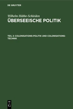 Colonisations-Politik und Colonisations-Technik