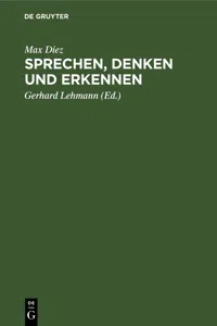 Sprechen, Denken und Erkennen_cover