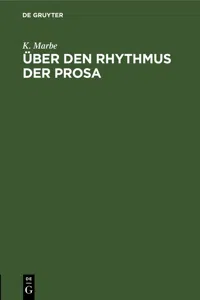 Über den Rhythmus der Prosa_cover