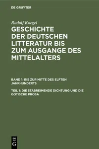 Die stabreimende Dichtung und die gotische Prosa_cover