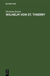 Wilhelm von St. Thierry_cover