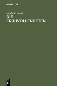 Die Frühvollendeten_cover