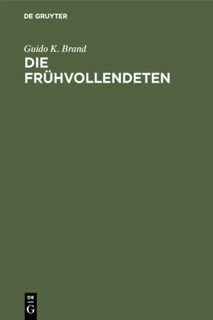 Die Frühvollendeten