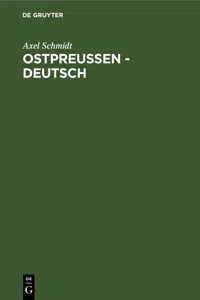 Ostpreussen - deutsch_cover