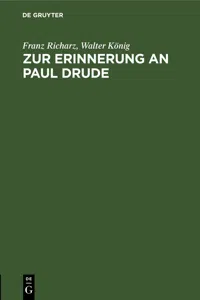 Zur Erinnerung an Paul Drude_cover