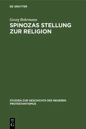 Spinozas Stellung zur Religion