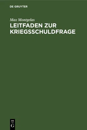 Leitfaden zur Kriegsschuldfrage