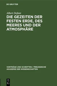 Die Gezeiten der festen Erde, des Meeres und der Atmosphäre_cover