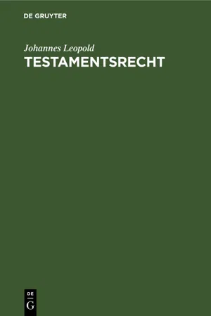 Testamentsrecht