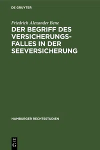 Der Begriff des Versicherungsfalles in der Seeversicherung_cover