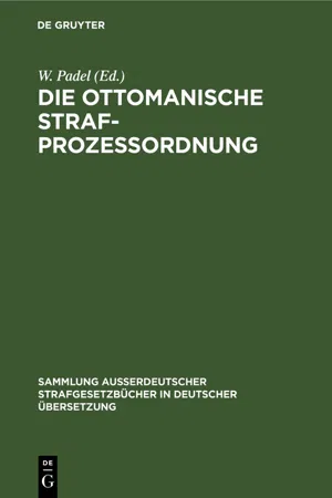 Die Ottomanische Strafprozessordnung