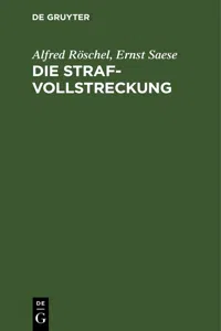 Die Strafvollstreckung_cover