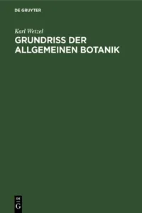 Grundriß der allgemeinen Botanik_cover