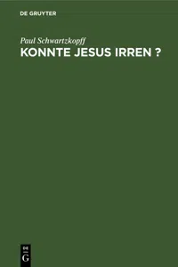 Konnte Jesus irren ?_cover