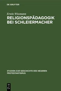 Religionspädagogik bei Schleiermacher_cover