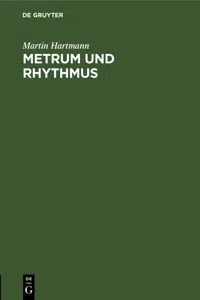 Metrum und Rhythmus_cover