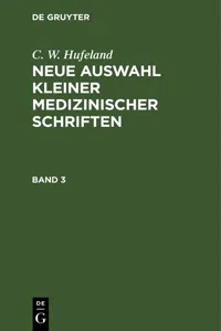 C. W. Hufeland: Neue Auswahl kleiner medizinischer Schriften. Band 3_cover